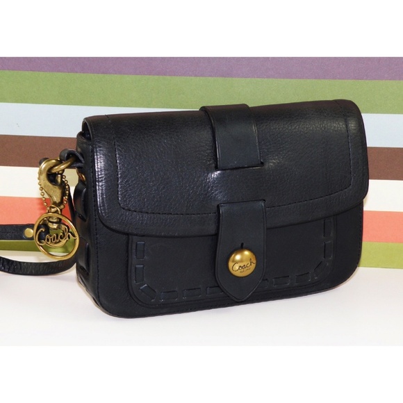 ❤️NEW COACH LEGACY THOMPSON BLACK LEATHER LARGE WRISTLET BAG 65TH ANNIVERSARY❤️ - Picture 3 of 9